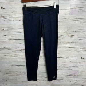 Adidas climalite leggings small black blue athletic